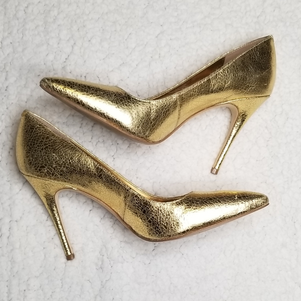BCBGeneration Gold Heels